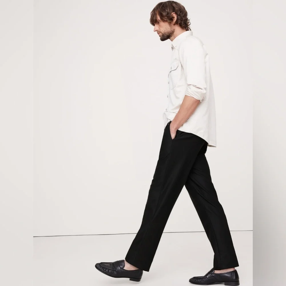 NWT Banana Republic Signature Italian Hopsack Black Suit Pant Men’s Size 32S